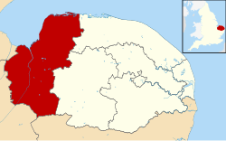 King's Lynn and West Norfolk UK locator map
